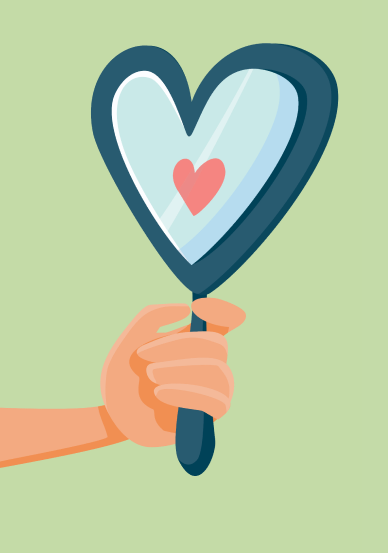 Illustration Spiegel Herz