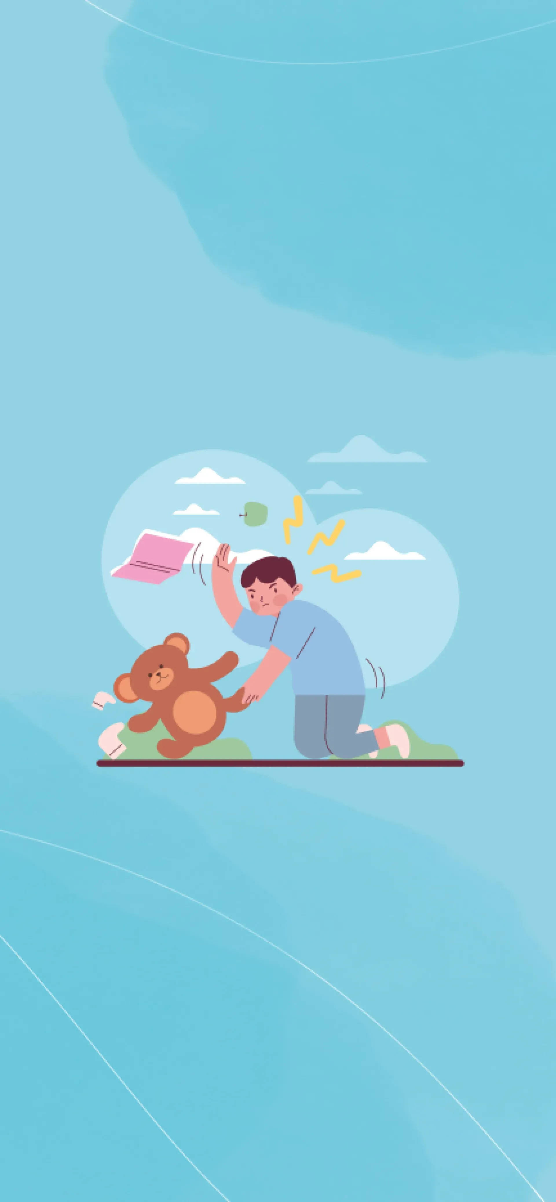 Illustration Kind zerstört Spielzeug