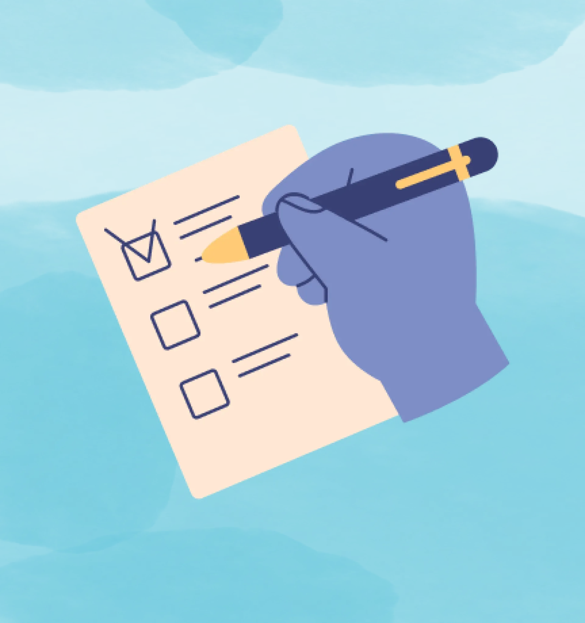 Illustration-Hand-beim-Anhaken-Checkliste