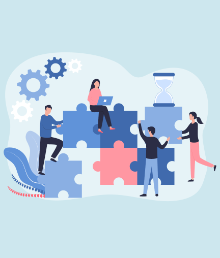 Illustration-Personen-Puzzle