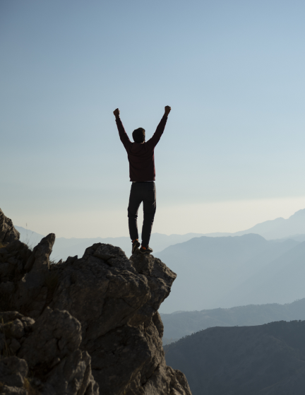 Bild-Berge-Person-Arme-oben