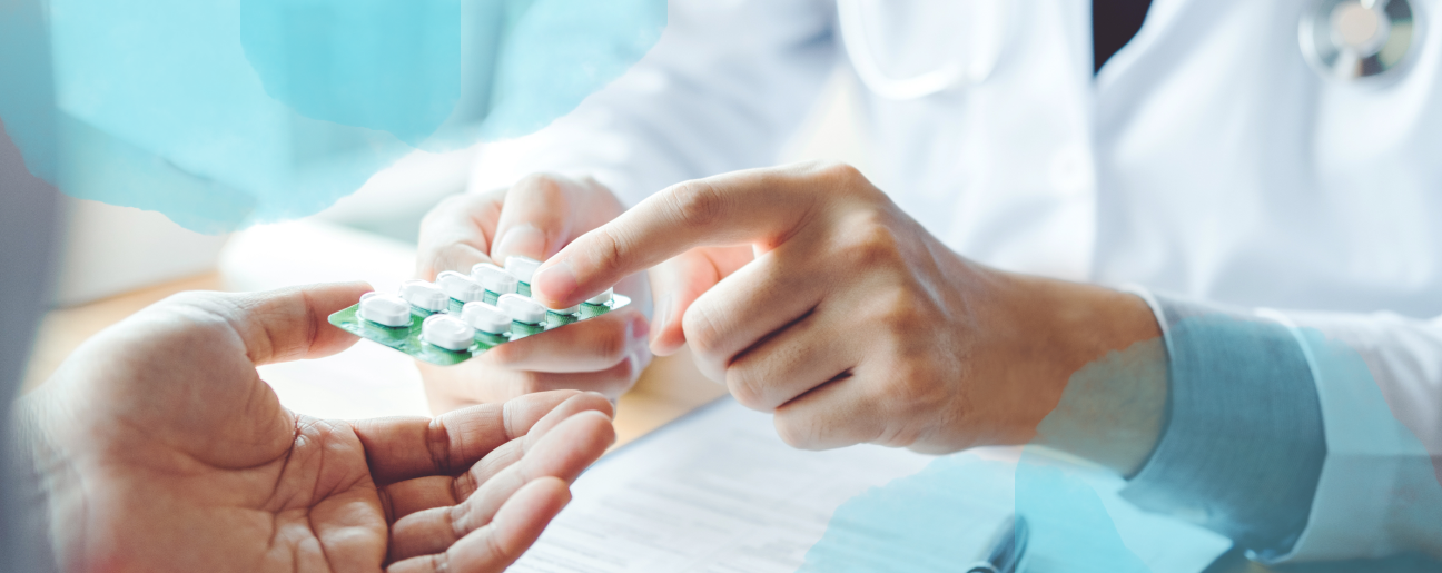 Bild-Hände- Medikament