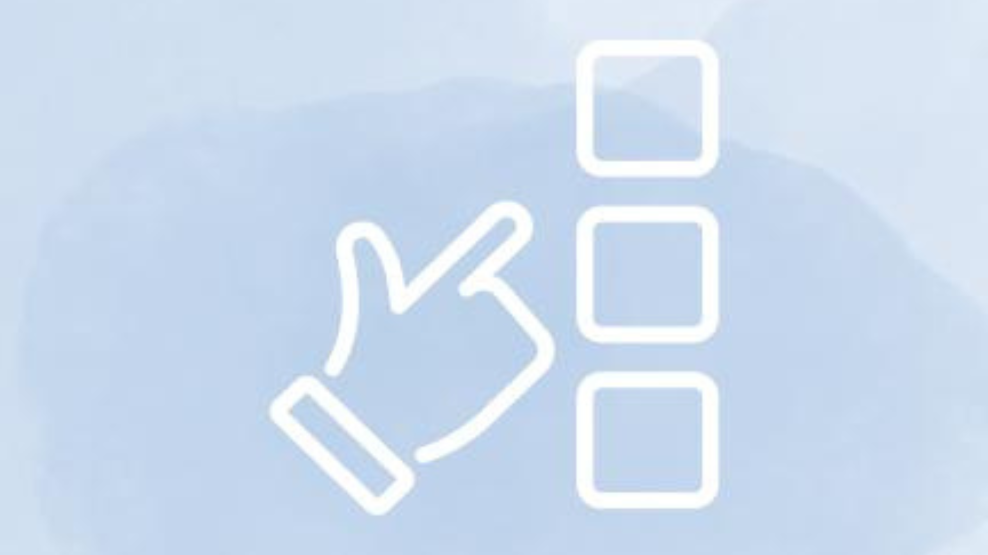 Illustration Hand zeigt Buttons