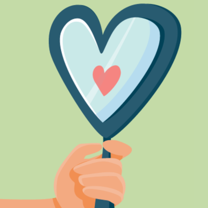 Illustration Spiegel Herz